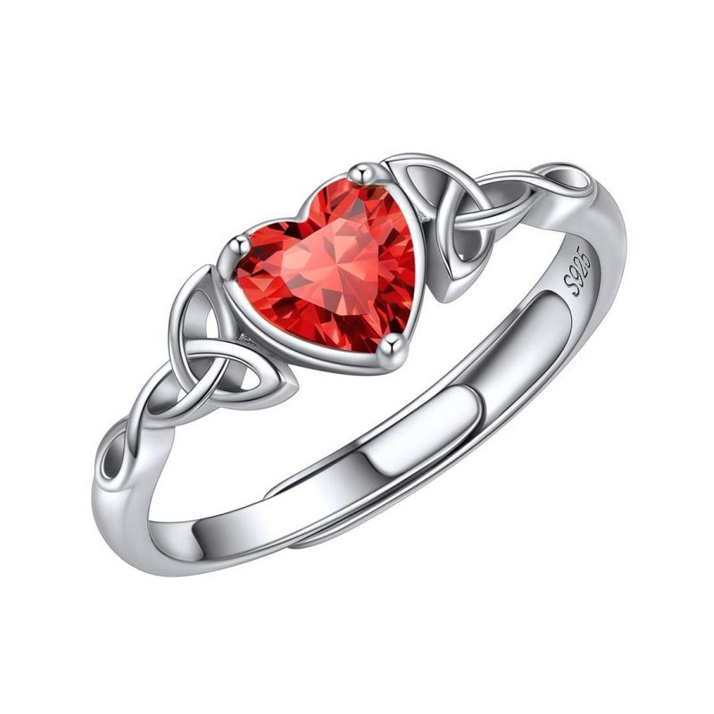 07.July Ruby chic silver 925 sterling silver birthston variants 6