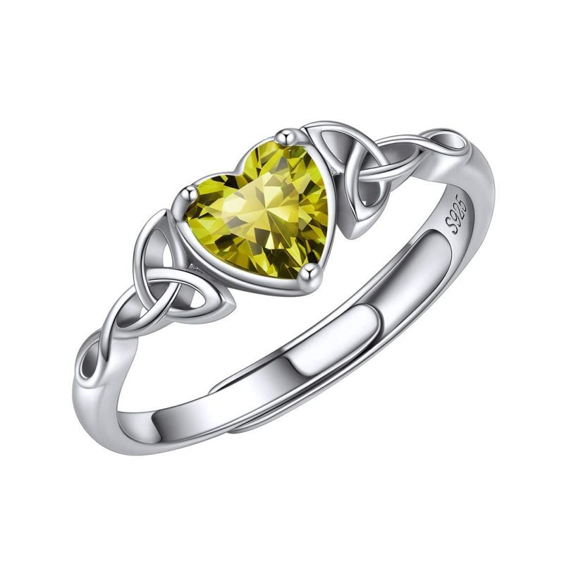 08.August Peridot chic silver 925 sterling silver birthston variants 7