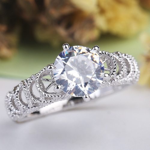 5 Classic Charms Crystal Infinity Rings For Women 925 Sterling Silver Hollow Wave Romantic Wedding ring Anillos