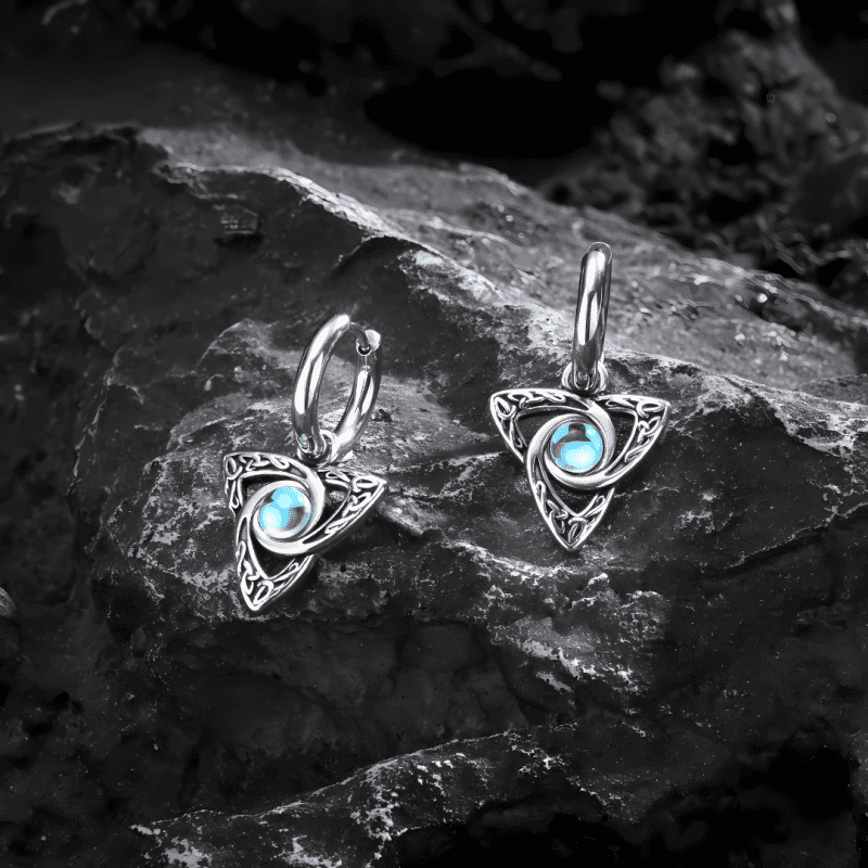 Celtic Knot Moonstone Earrings 3