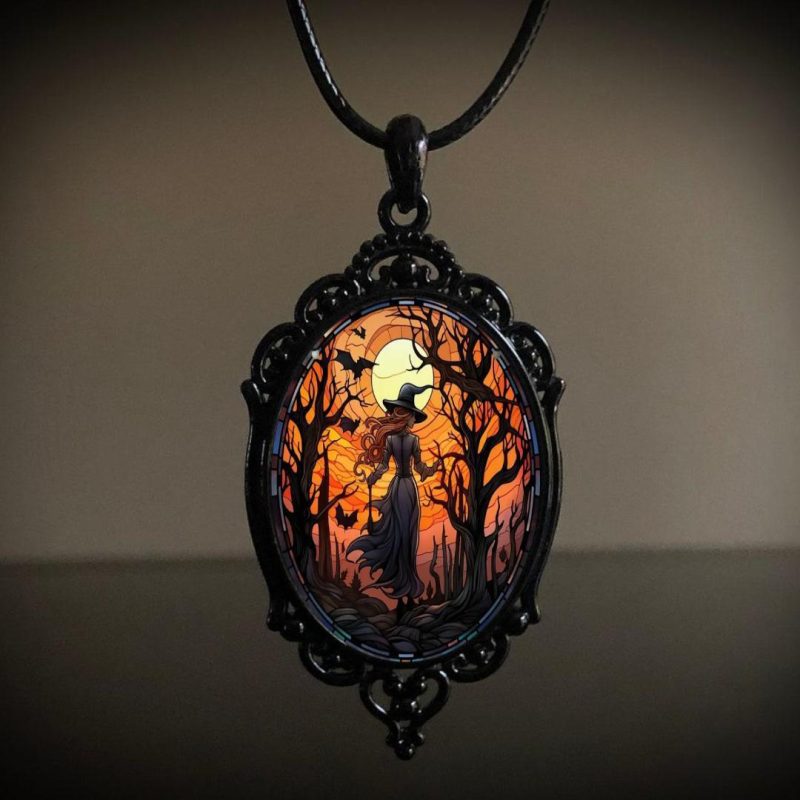 DarkDelightGothicVampireCrowBatNecklaceMain