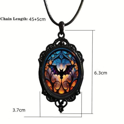 DarkDelightGothicVampireCrowBatNecklaceSize